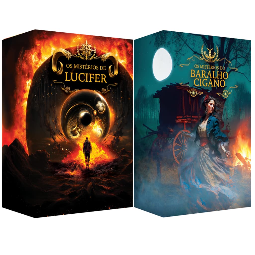 Kit 2 Baralho Tarot Deck Os Mistérios de Lucifer e do Tarô Cigano com 36 cartas Lenormand 100% Plastificadas E Revista