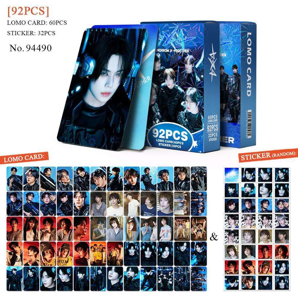 K-POP 60pcs/box com 32pcs adesivo TOMORROW X TOGETHER（TXT） Photocard Pronto Para Ser Cartão LOMO Postal De Coleção