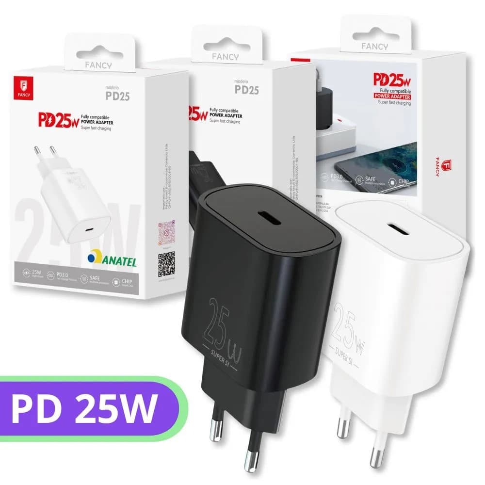 PD-25 - FONTE CARREGADOR FANCY TURBO 25W