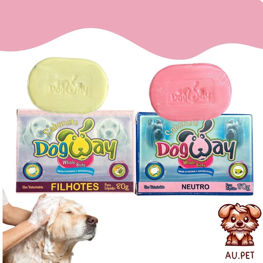 Sabonete Pet para Cães e Gatos Dog Way - Neutro e Filhote 80g