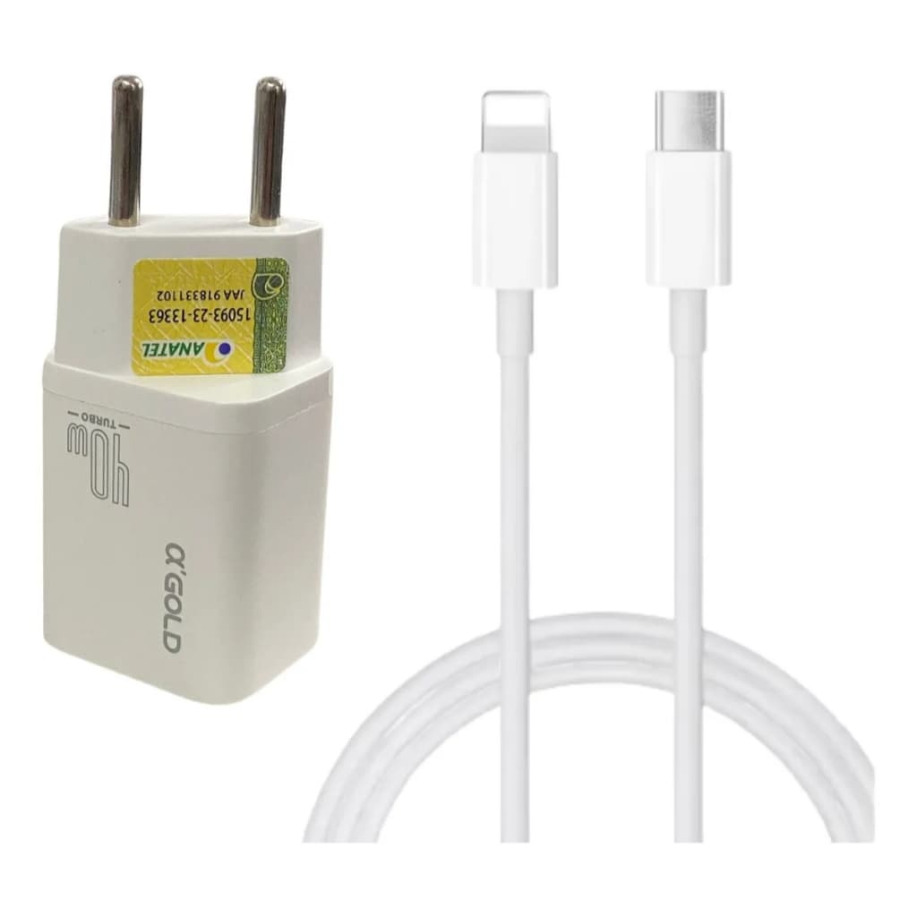 Kit  Carregador Celular Agold Turbo 40w Pd Atacado