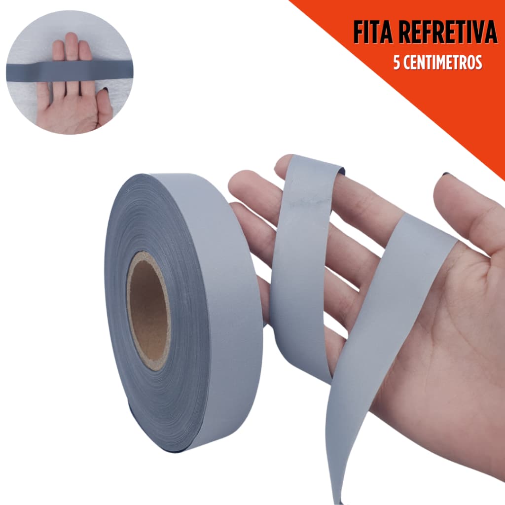Fita Faixa Refletiva V2 Rolo com 100 metros 5 cm - CHAI
