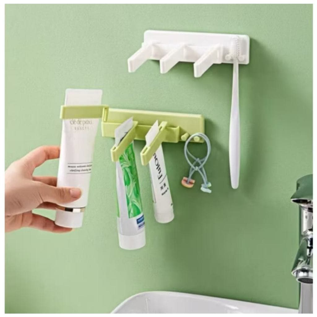 Suporte Para Pasta De Dente De Parede À Prova D'água Tubo De Sem Perfurações Banheiro Com Furos Clip De Limpeza Facial