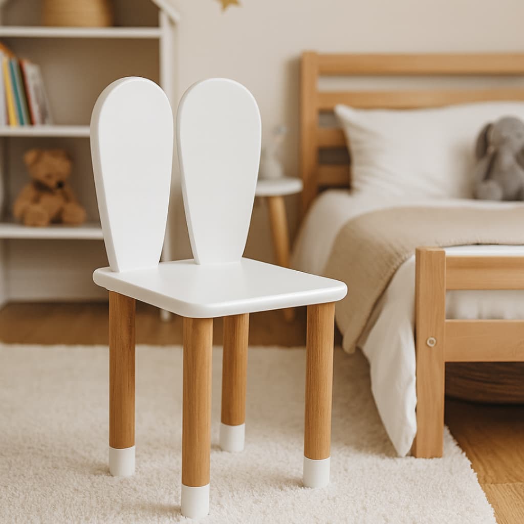 Cadeira cadeirinha infantil em formato de orelha de coelho decoração quarto infantil