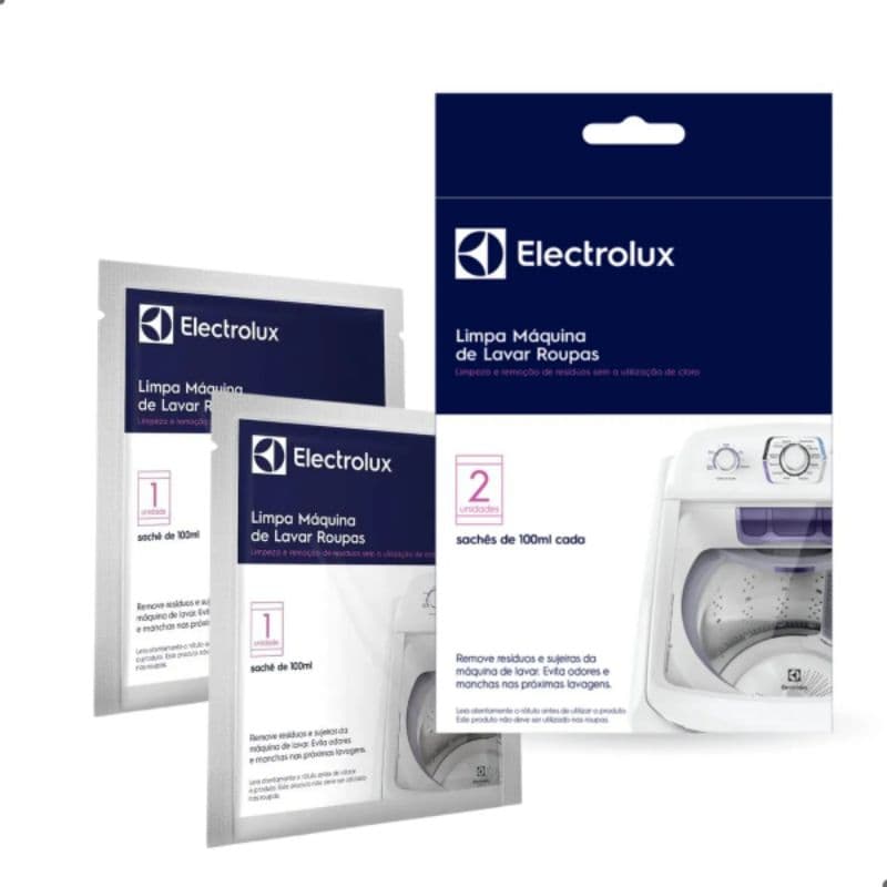 Limpa Máquina De Lavar Roupas Original Electrolux 200ml Remove sujeiras e Resíduo 2 unidades