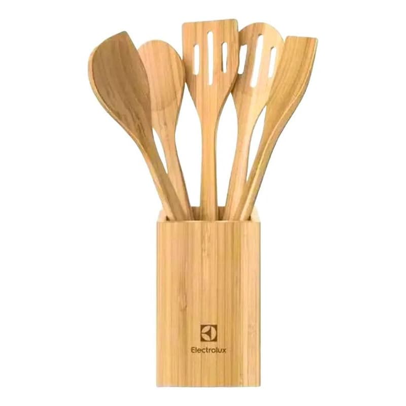 Conjunto Utensílios De Bambu Para Cozinha 6 Peças Electrolux