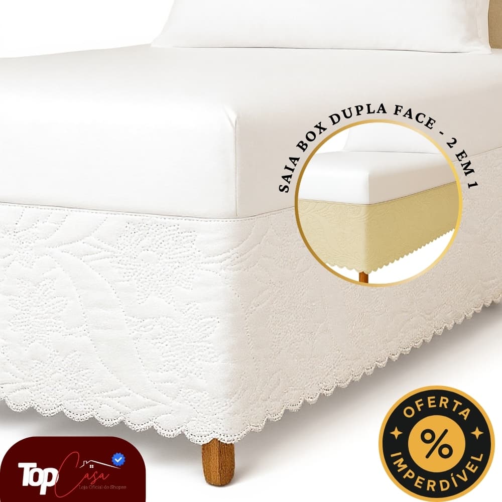 Saia Box Cama Solteiro Dupla Face Desenho Exclusivo Cama Box Decoração Quarto Luxo Premium