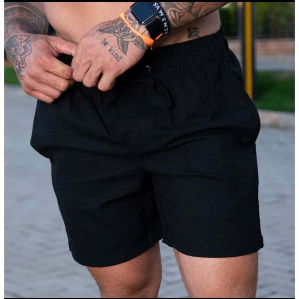 Bermuda Masculina Linho Em Tecido Brim  Liso Com Bolsos Resistente Macia Promoção Imperdivel
