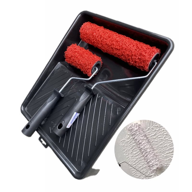 Kit Rolo Textura Cabelo de Anjo 23cm/10cm Padrão Exportação + Bandeja Grande  e Suportes