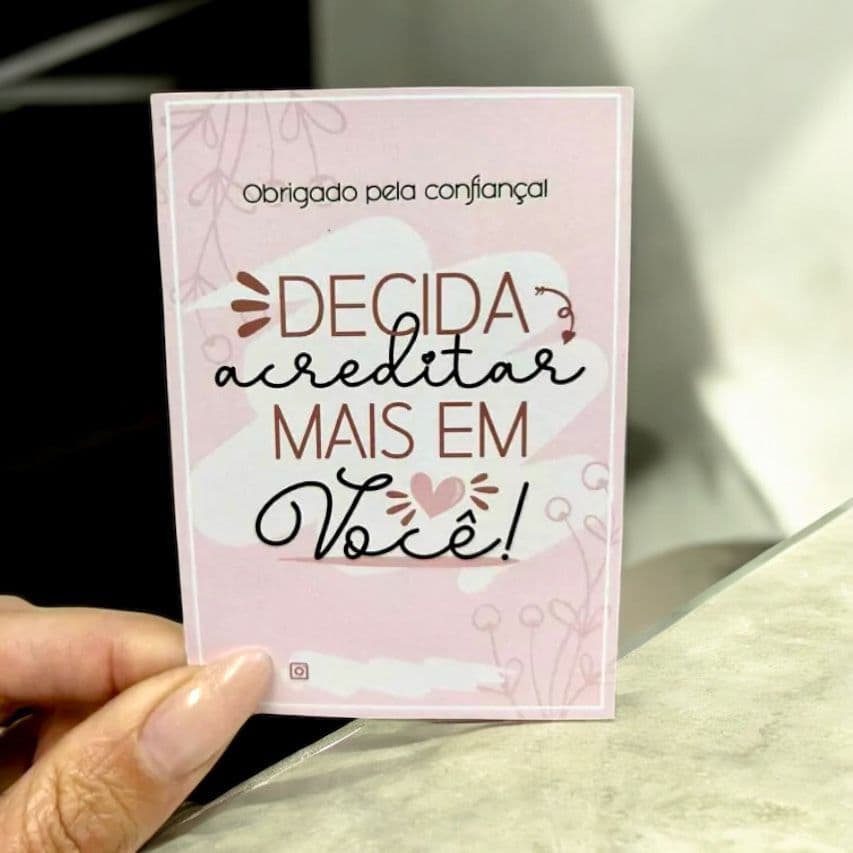 Cartão Agradecimento Cliente Frase Motivacional Personalizado