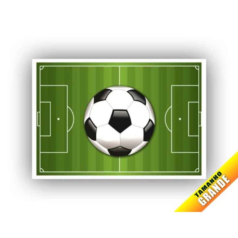 Bola Campo de Futebol papel arroz para Bolo Grande 30x40cm de 7kg