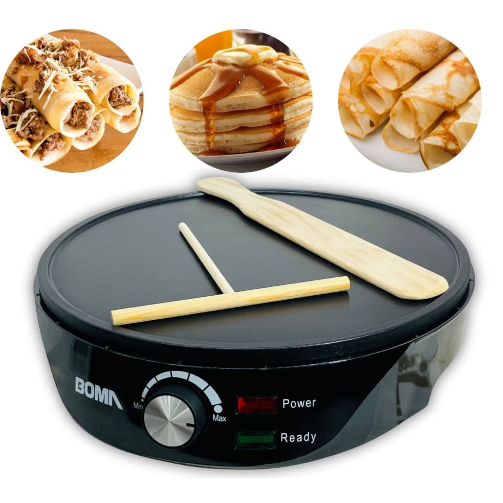 Máquina Multifuncional De Fazer Crepe Panqueca Tapioca Com Espátulas Chapa Teflon- Entrega Rápida