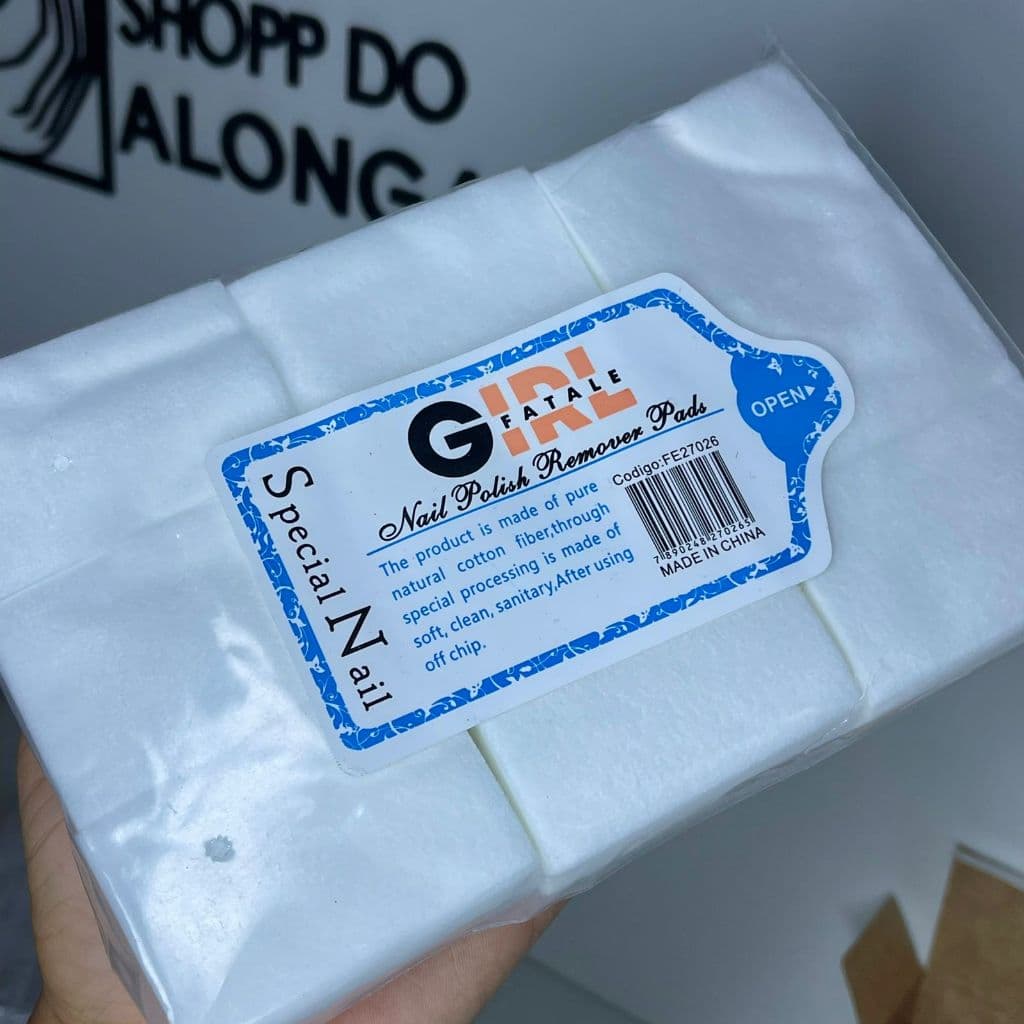 Algodão Prensado Com 1.000  Unidades 100% Natural Remoção Esmaltes Barato