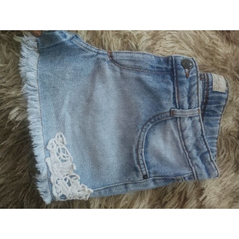 short jeans infantil menina short jeans feminino bolsos e renda short verao