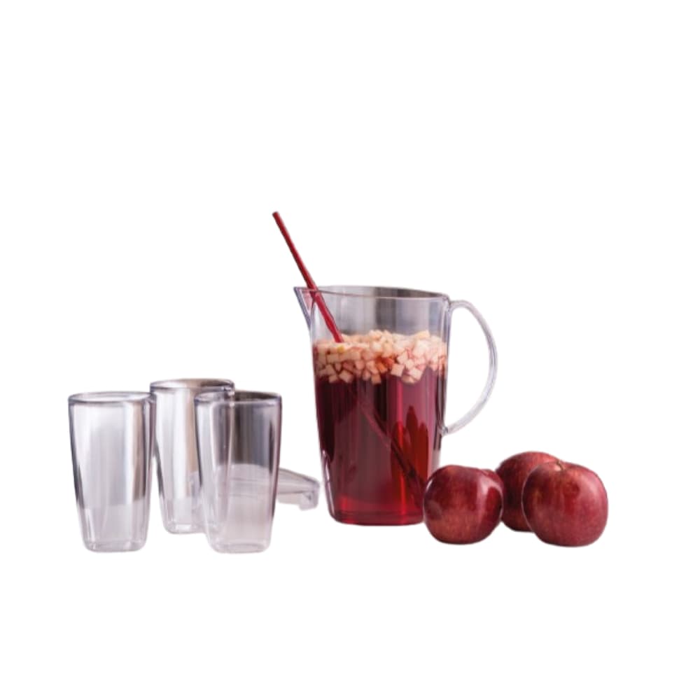 JARRA COM TAMPA LUNA ACRÍLICO CRISTAL NATURAL 2L SUCO E ÁGUA
