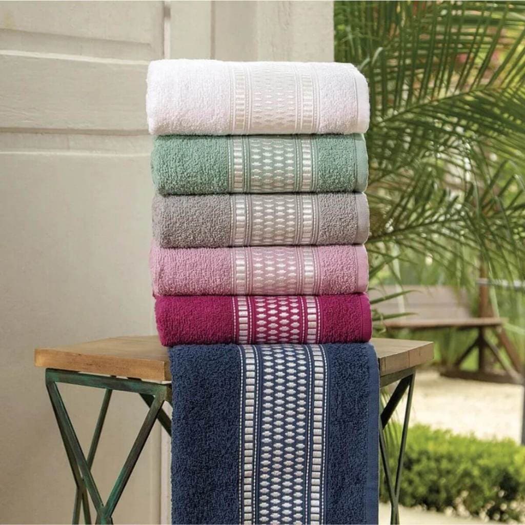Kit C/ 6 Toalha de Banho Grande Super Macia Absorção Extra Jade