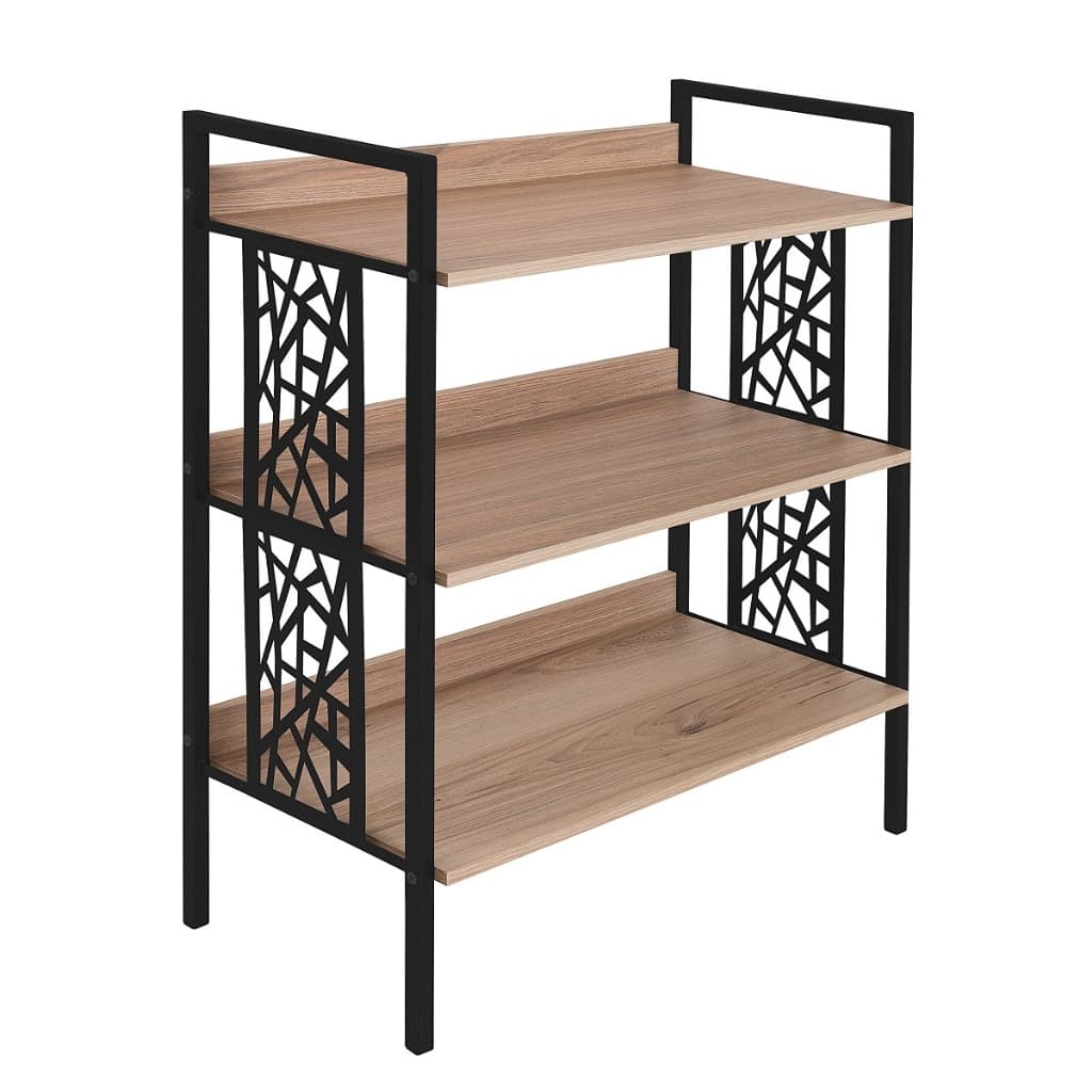 Estante Industrial Aço Carbono Para Sala Copos Bar 3 Prateleiras Mdp