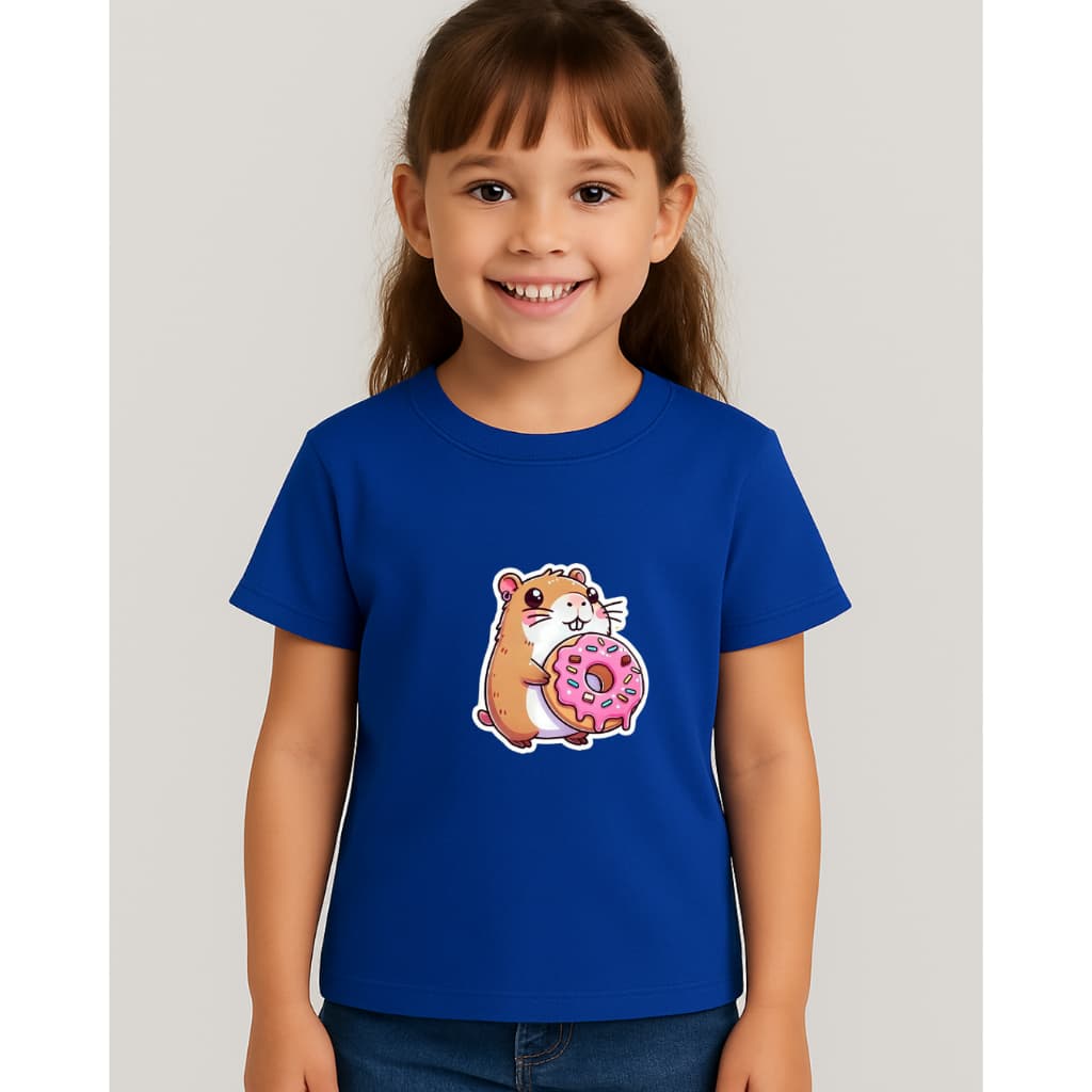 Camiseta T-shirt Infantil Menina Estampada Capivara Doce Kids  | 100% Algodão Premium