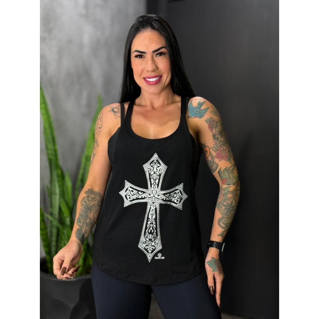 Regata Feminina Fitness Cruz MKS Leve e Confortável
