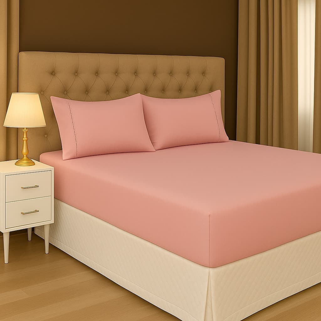 Jogo De Lençol Queen 3 Peças Cama Box 400 Fios Ponto Palito Macio Promoção