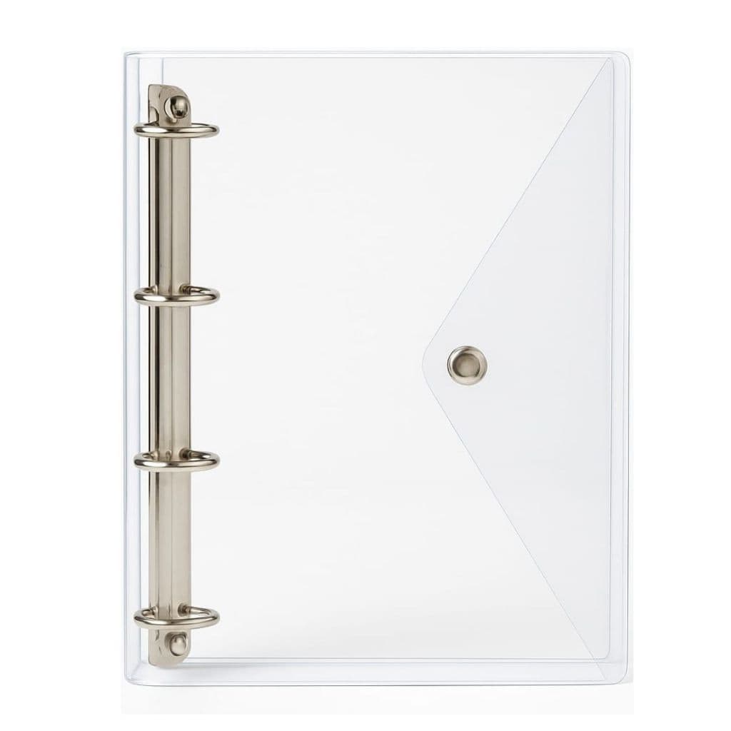 Fichário Transparente Universitário Caderno Pasta com Fechamento de Botão Gv Office