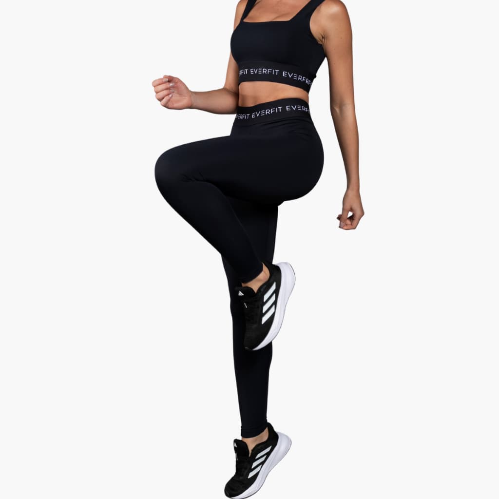 Legging Academia Corrida Fitness Feminina Com Cos Alto Poliamida Original Compreensão