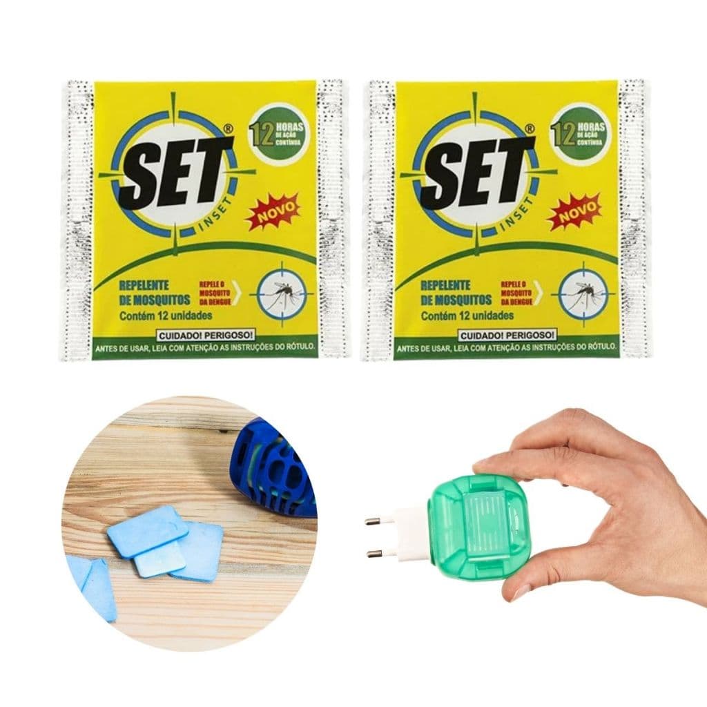 Pastilha Inseticida Elétrico Set Inset 24 Pastilhas
