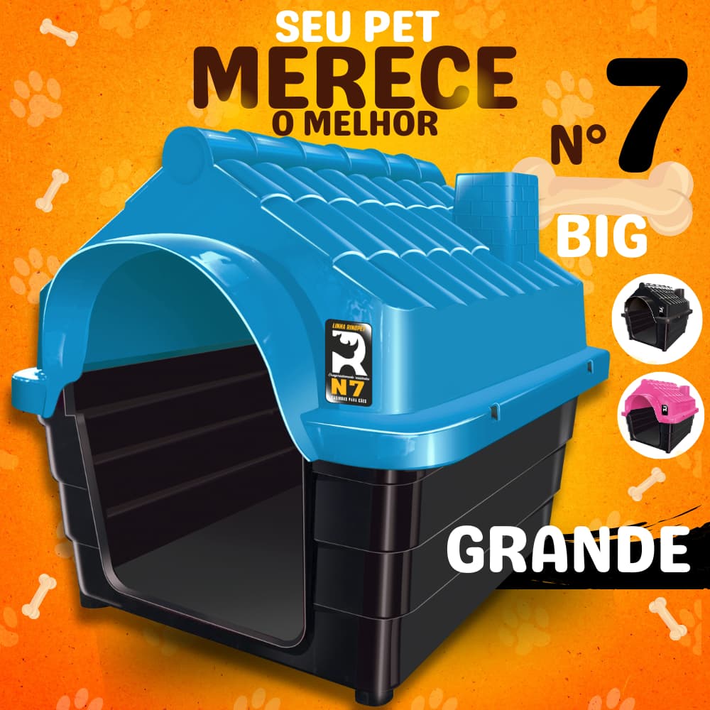 casinha de cachorro grande n 7 casa pet porte médio e grande Desmontável com proteção contra rios UV