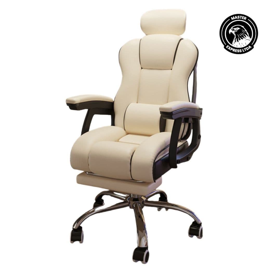 Cadeira Presidencial Escritório Ergonômica Reclinável Confortável Com Rodinha Envio Imediato