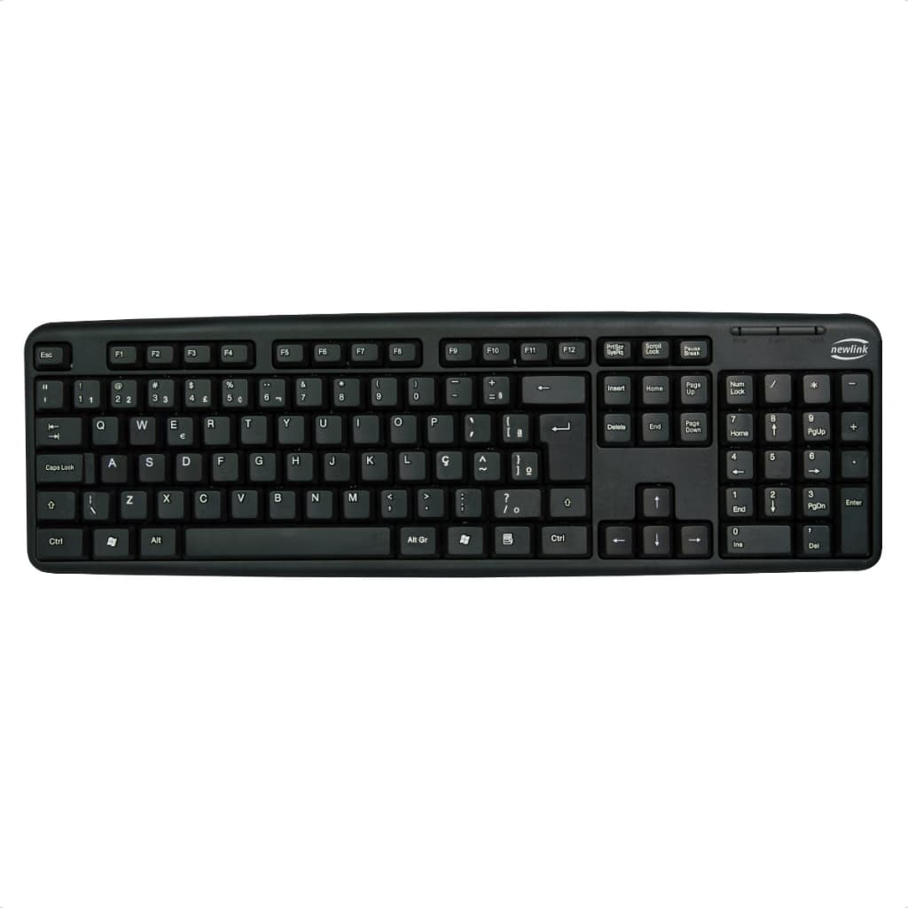 Teclado Gamer Newlink TC308 USB ABNT2 107 Teclas Padrão ABNT2 Toque Macio e Silencioso