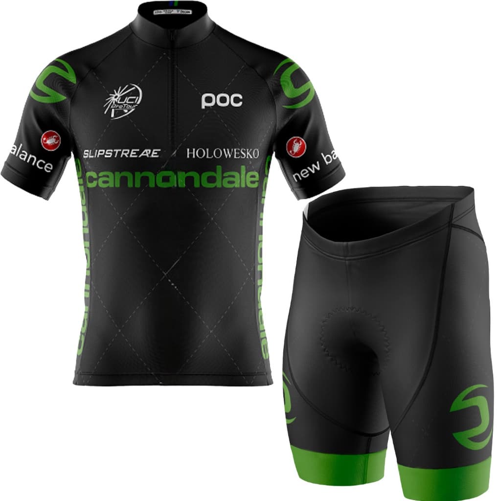 Conjunto Camisa Bike Cannondale Manga Curta E Bermuda Forro Gel 3D
