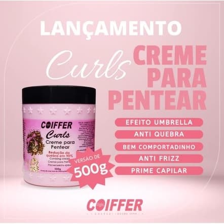 CREME CURLS DA COIFFER 500 GRAMAS PARA CABELOS CACHEADOS