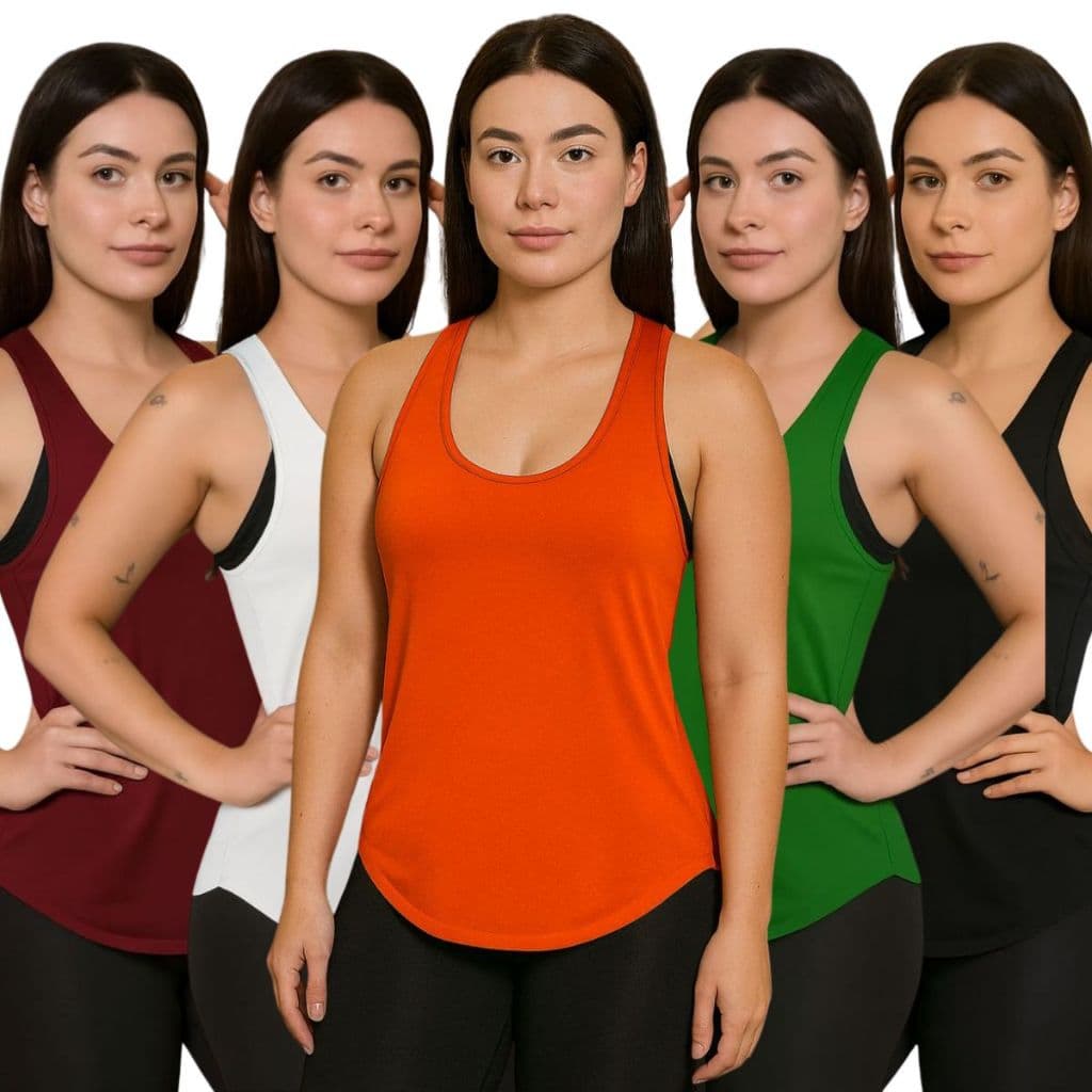 Regata Fitness Academia Feminina Camiseta Fit Treino Confort Anatômico Respirável Elástica Moda