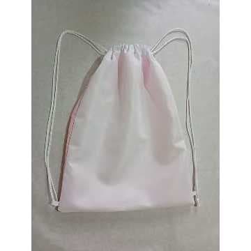 10 Mochilinha Sacochila Mochila Saco 25x35cm Branco para  Sublimação Verso ROSA