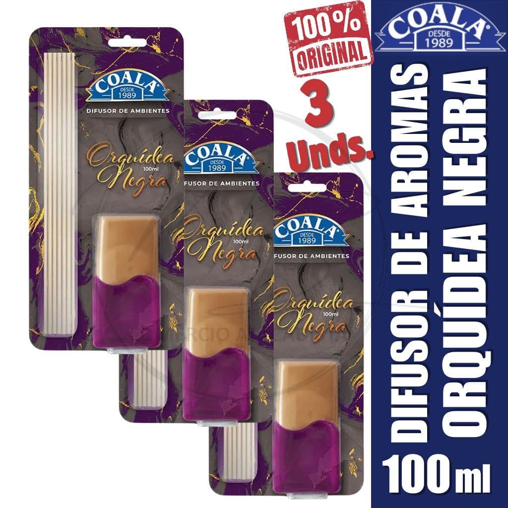 Kit 3 Difusor de Aromas Orquídea Negra 100ml - Coala