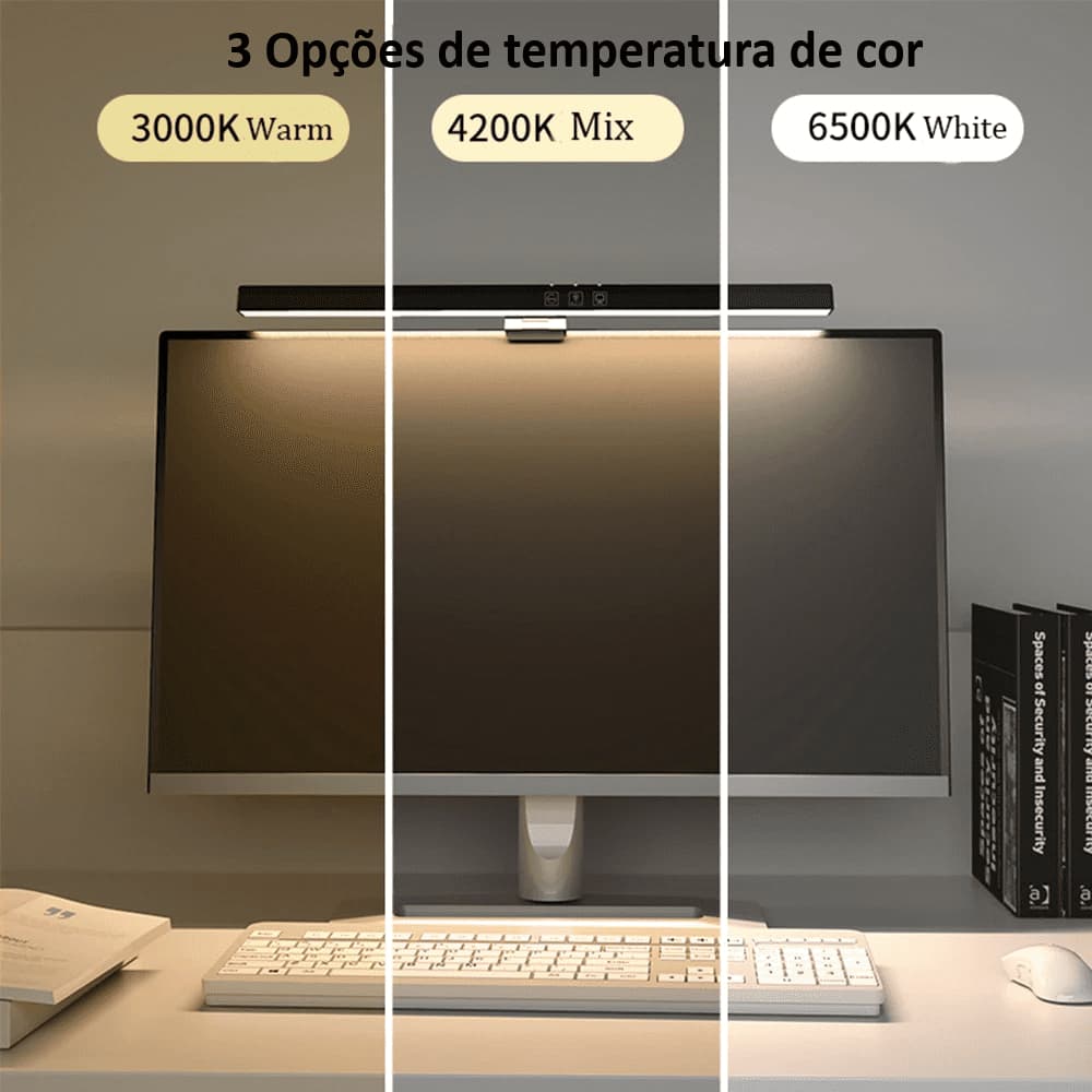 Luminária Barra Luz Monitor Notebook Usb Tela Led Regulável