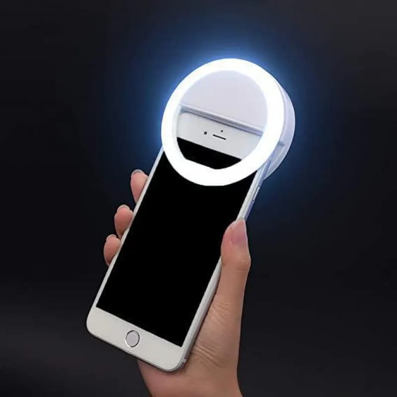 Flash Selfie Mini Ring Light para celular - Preto