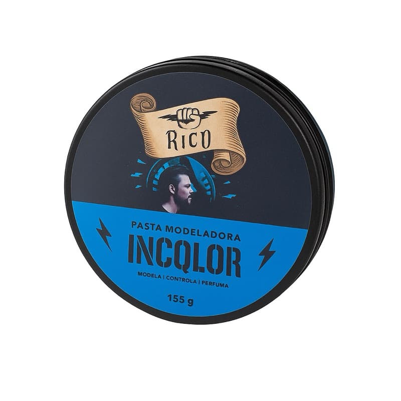 Pasta Modeladora masculina  Incolor 155g – Controle, Estilo e Brilho Leve