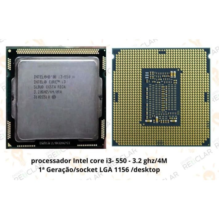 Processador Intel desktop i3/ 1ªG/ LGA1156/+ sache pasta térmica
