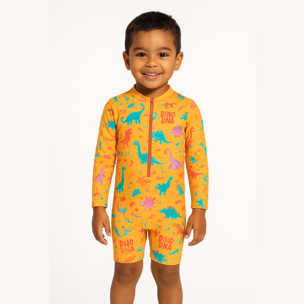 Macaquinho Moda Praia Infantil Traje de Banho Masculino Roupa de Proteção UV Para Criança 1 a 6 anos