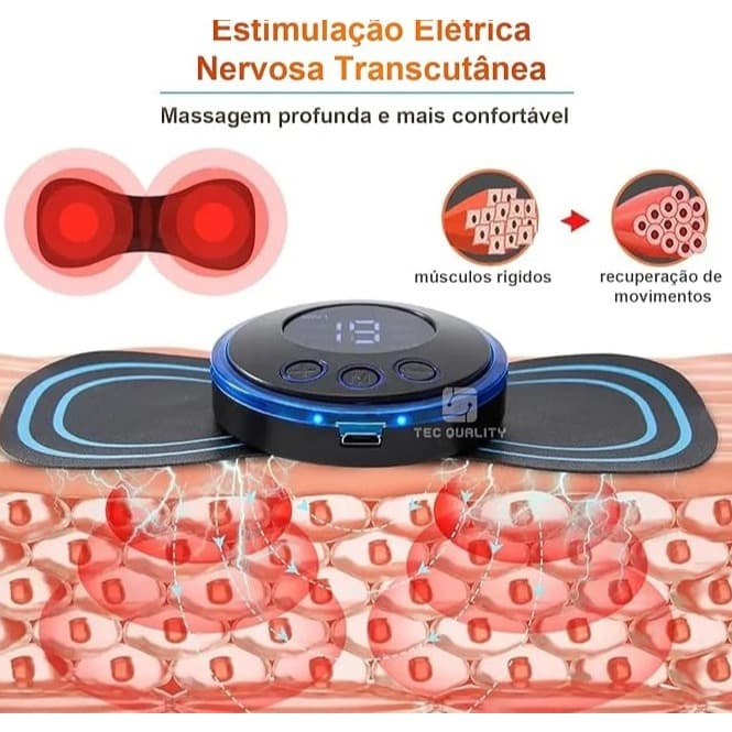 Mini Massageador EMS Estimulador Elétrico De Pescoço Portátil Para Alívio Da Dor Muscular