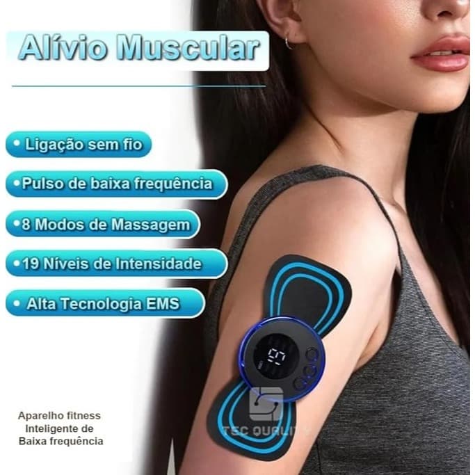 Mini Massageador Elétrico Portátil Recarregável Massagem Corporal Cervical Eletroterapia Envio Imediato