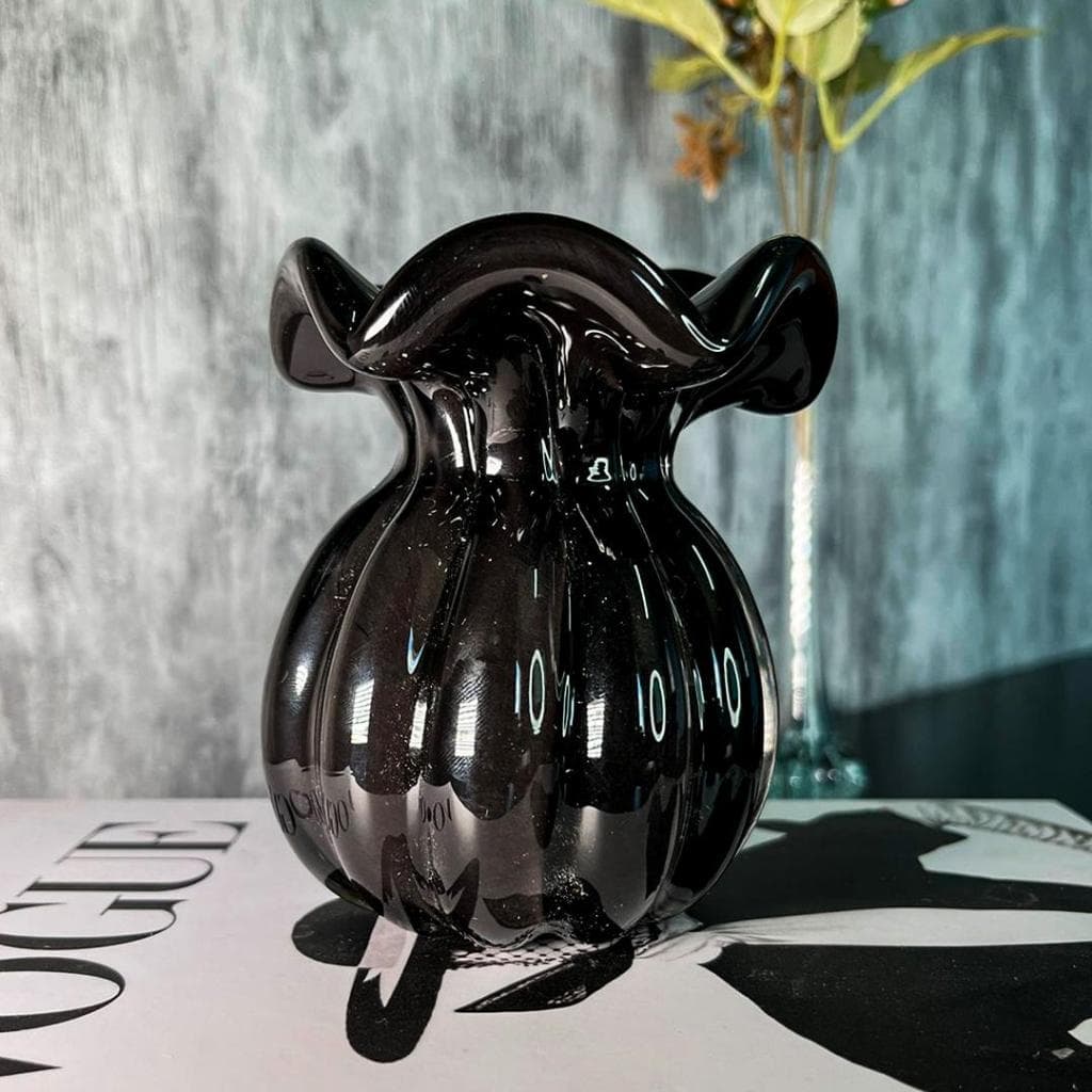Vaso Solitário 10cm Centro de Mesa Decorativo Trouxinha em Vidro Grosso Elegante