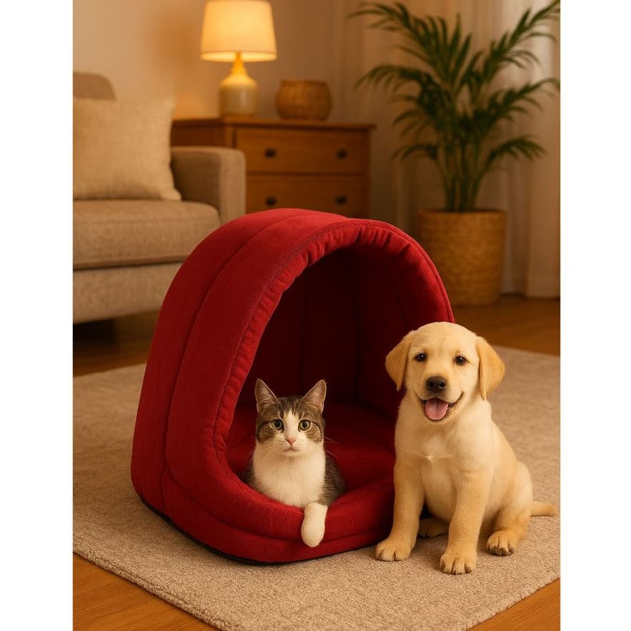 Cama Iglu Pet Cachorro e Gato Super Confortável Tamanhos P M G Lavável Caminha Toca Fofa ( Suede)