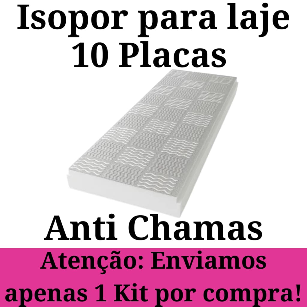 10 Placas Isopor Laje Teto Casa 100cm x 33cm x6,5cm Construção T1 F1