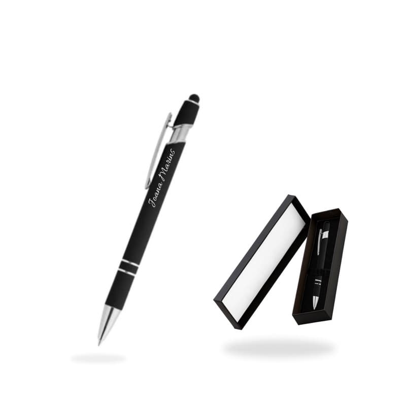 1 Kit Caneta Touch Screen Personalizada Com Nome Gravado a Laser com Caixinha