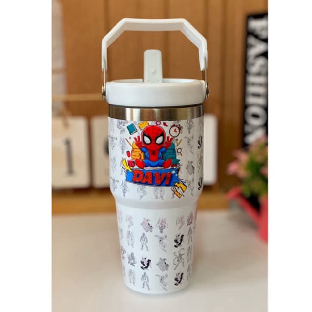 Garrafa termica infantil Homem aranha com nome