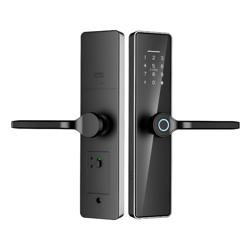 Fechadura Eletronica Inteligente 6 em 1 Wifi Inova Cartão Senha Com Biometria Entrada Sem Chave