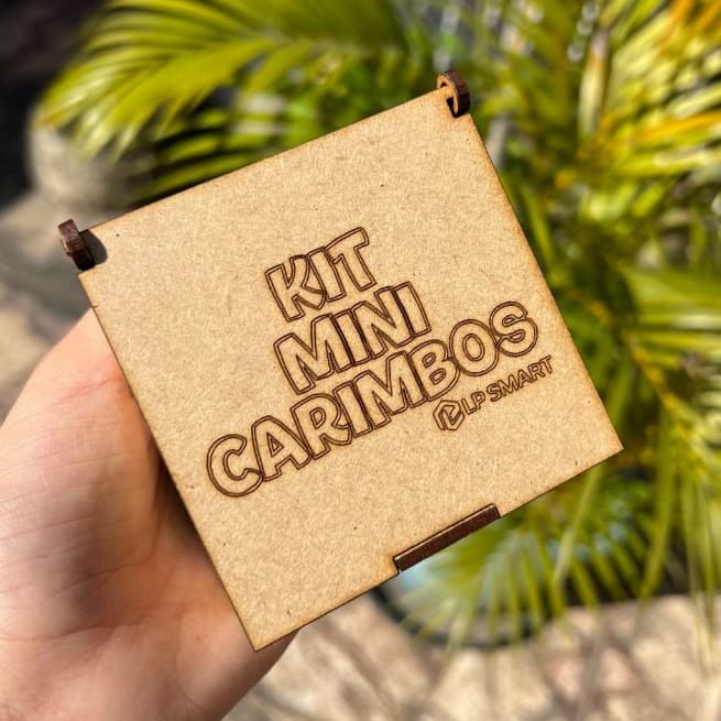 Kit 9 Mini Carimbos Pedagógicos FLORK + Caixa MDF Estojo Bento Meme Professor Educação Material Escola Infantil