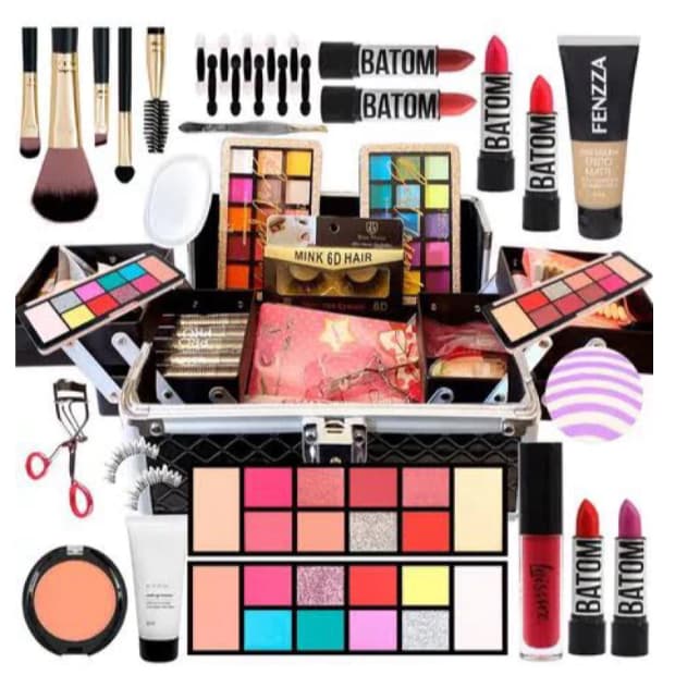 Kit Maquiagem Variedades Com Pincéis